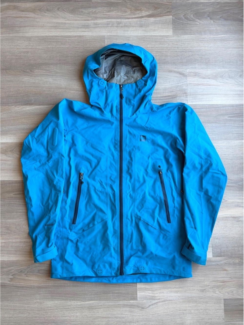 Mountain Equipment Aqua Blue Hardshell Rain Jacket Men